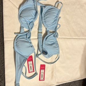 Light blue bikini top